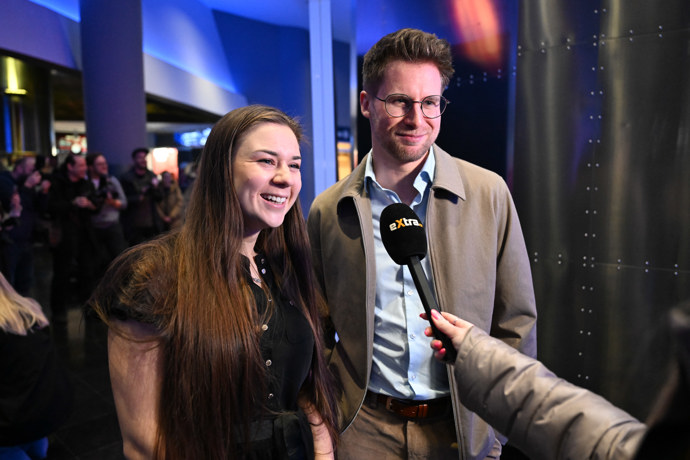 Petra Lukešová a Filip Hromadník  během rozhovoru pro eXtra.cz.