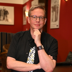 Aleš Cibulka na akci umělců.