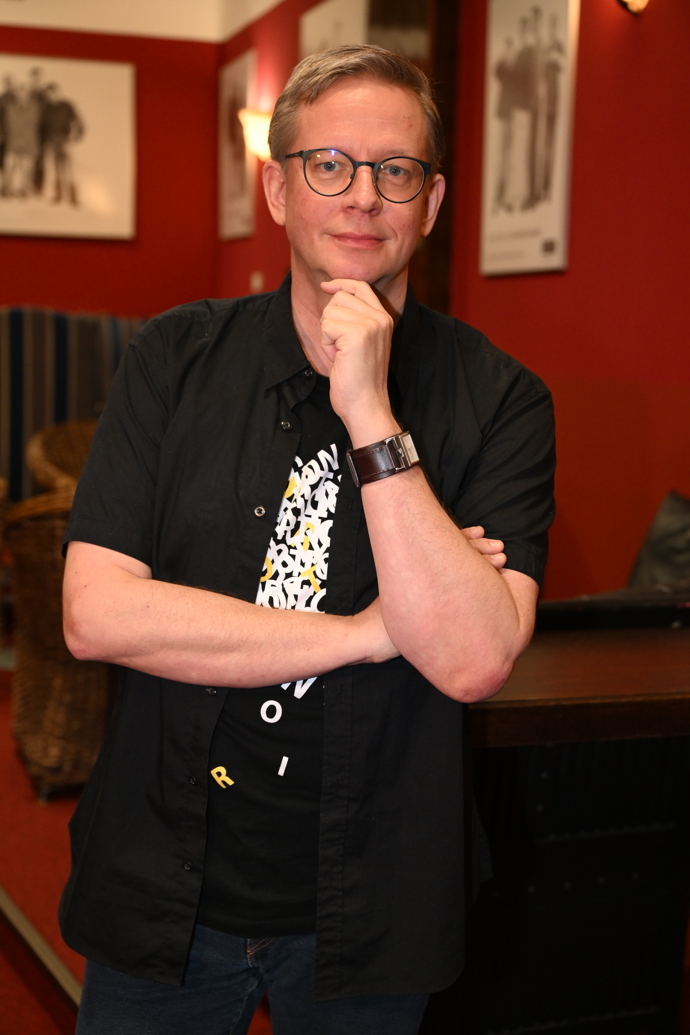 Aleš Cibulka na akci umělců.