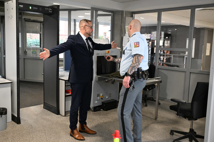 Jan Souček u Obvodního soudu pro Prahu 4.