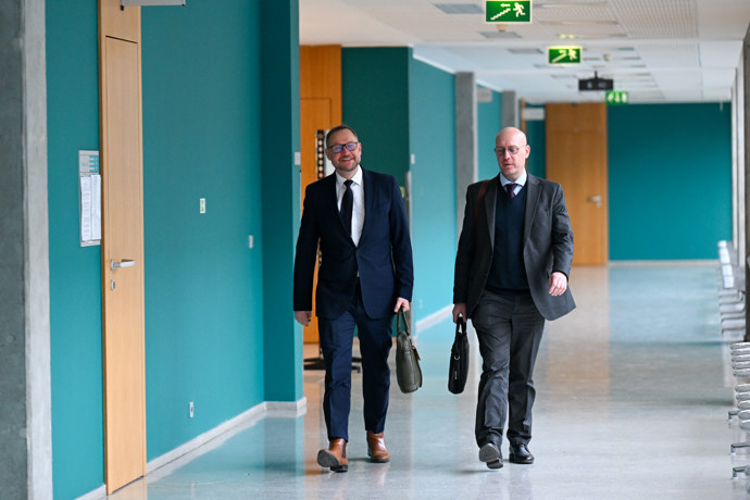 Jan Souček u Obvodního soudu pro Prahu 4.