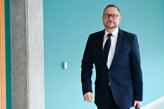 Jan Souček u Obvodního soudu pro Prahu 4.