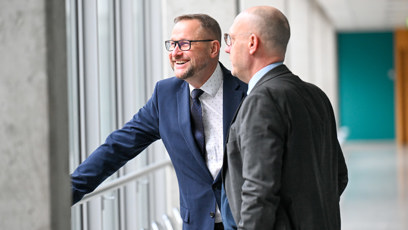 FOTO: Jan Souček u Obvodního soudu pro Prahu 4.