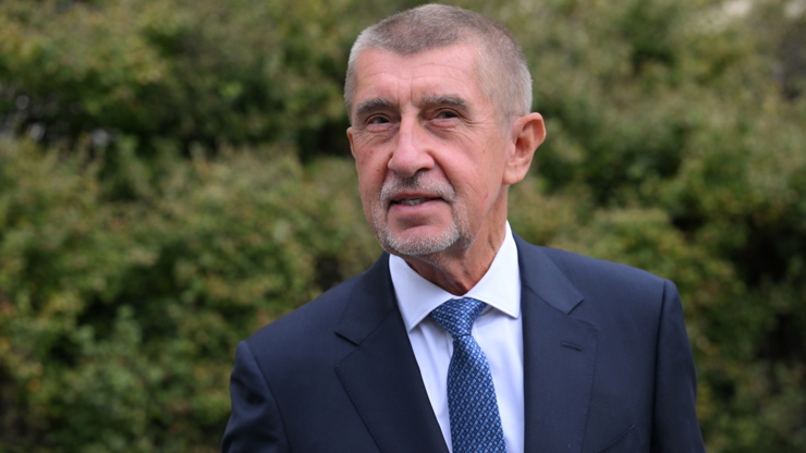 Andrej Babiš na oslavě Miloše Zemana.