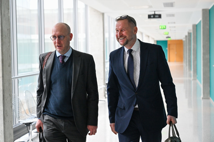 Jan Souček u Obvodního soudu pro Prahu 4.