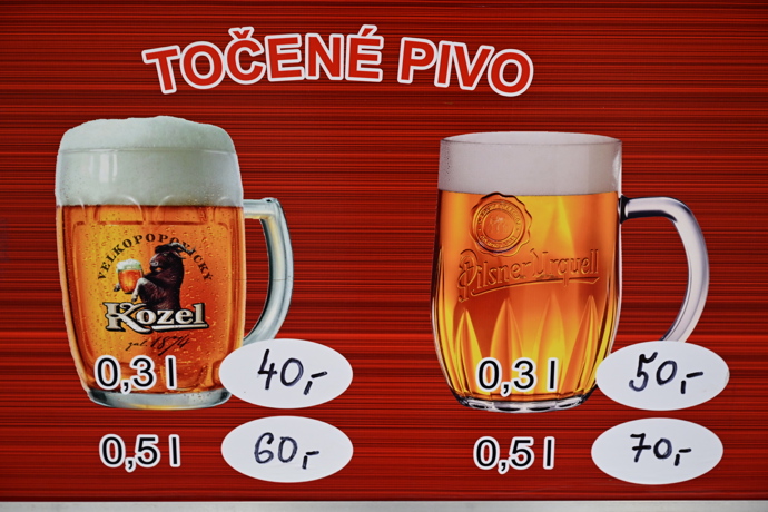 Ceny točeného piva. 