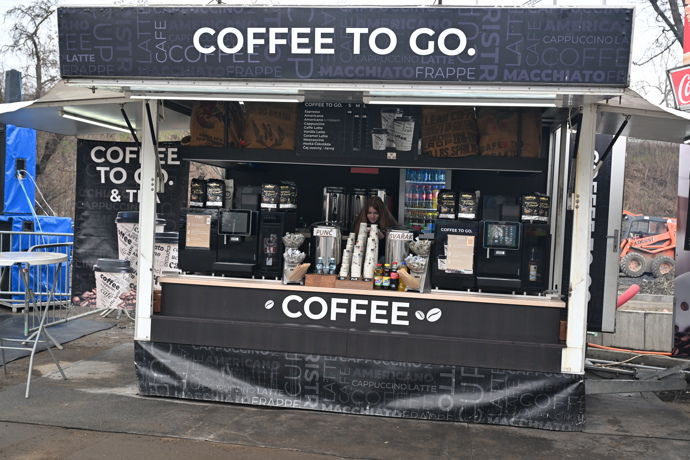 Stánek s kávou. 
