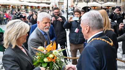 FOTO: Petr Pavel a Eva Pavlová se setkali s primátorem Prahy.