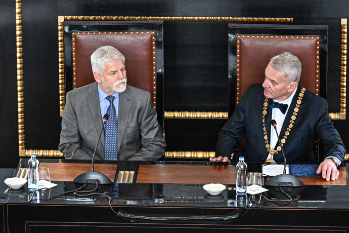 Petr Pavel a Bohuslav Sbodoa se bavili na pražské radnici.