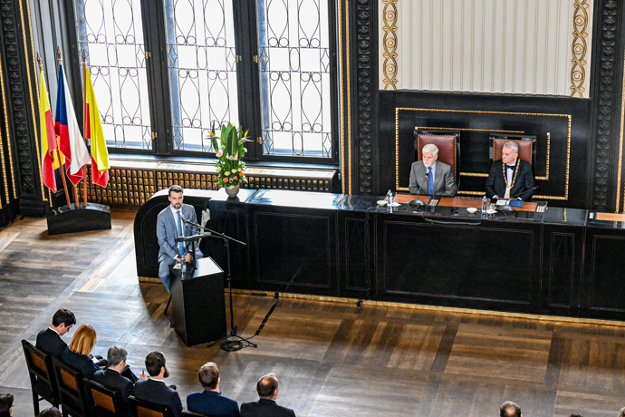 Petr Pavel na pražské radnici.