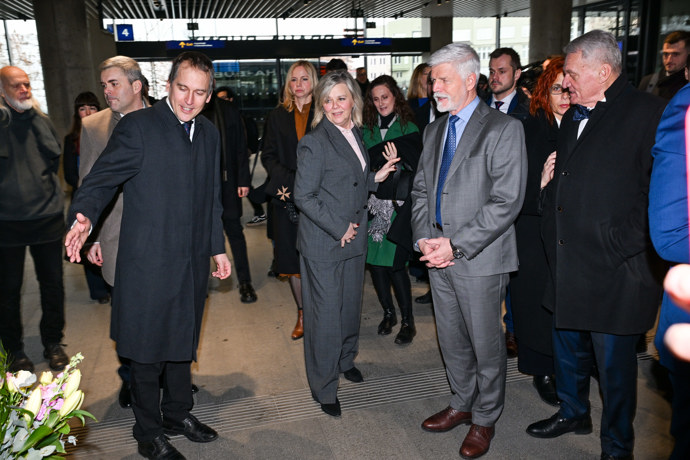 Jan Čižinský s prezidentským párem.