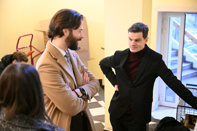 Adam Kraus se svým právníkem.