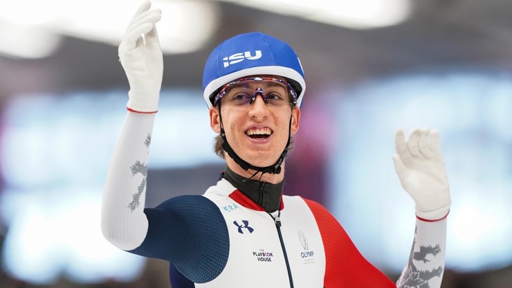 Rychlobruslař Metoděj Jílek.
