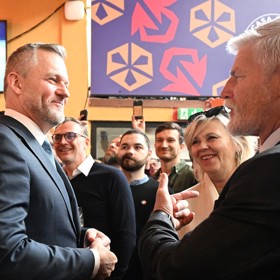 Manželé Pavlovi se setkali i se slovenským prezidentem Peterem Pellegrinim. 