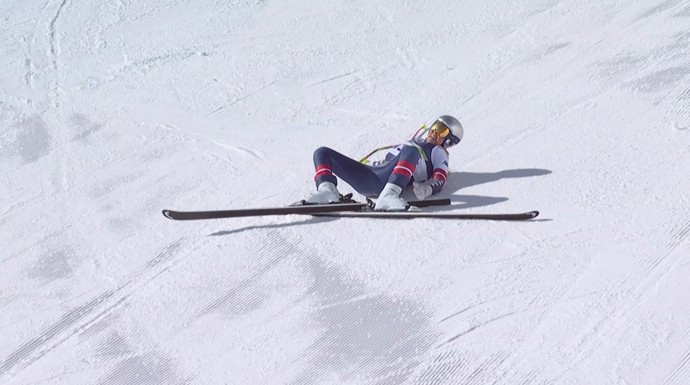 Lindsey Vonn utrpěla komplikovanou zlomeninu holenní kosti.
