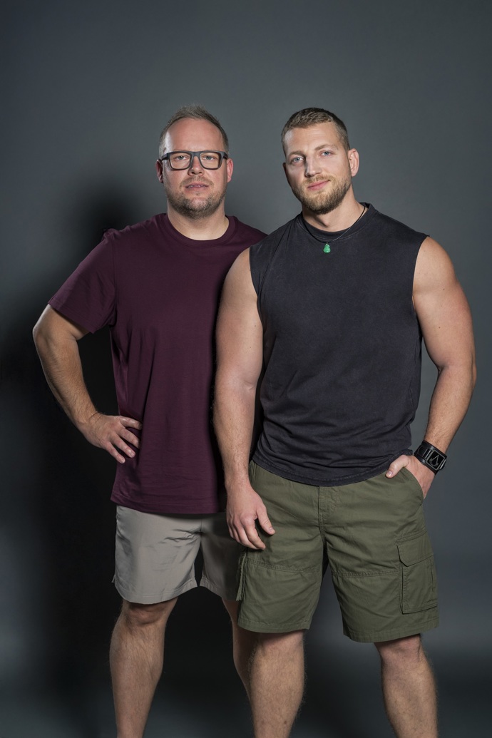 Podnikatel Miloš s trenérem Romanem. 