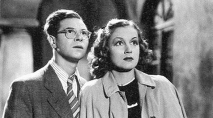 snímek z filmu Těžký život dobrodruha (Ladislav Pešek, Adina Mandlová)