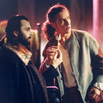 Pohádka o lidech a Boží lékárně vypráví o tom, že v Boží lékárně se na nebeských váhách odměřuje lidem, co si zaslouží. Na snímku Jan Šťastný a Filip Blažek.