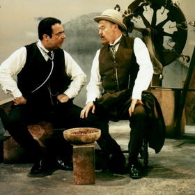 snímek z filmu Doktorská pohádka - Vladimír Menšík a Lubomír Lipský st.