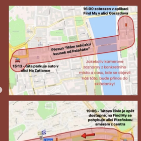 Dcera zveřejnila mapku, kde se naposledy vyskytoval.
