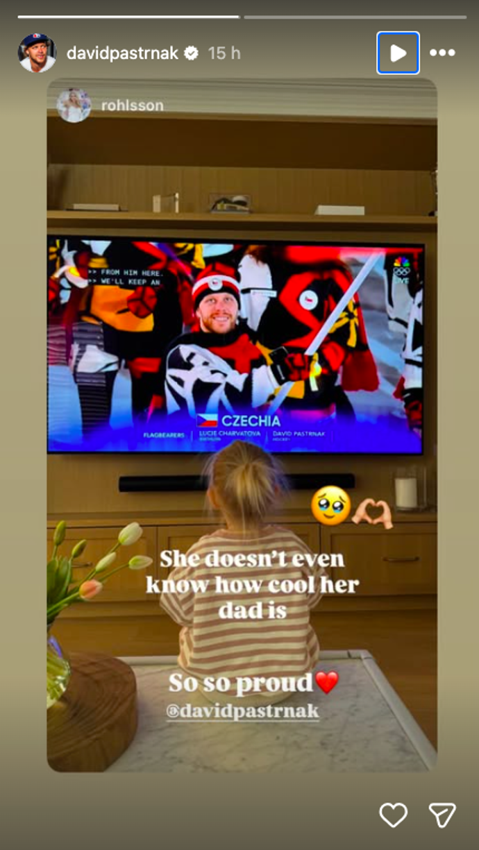 David Pastrňák má ve své rodině velkou podporu.