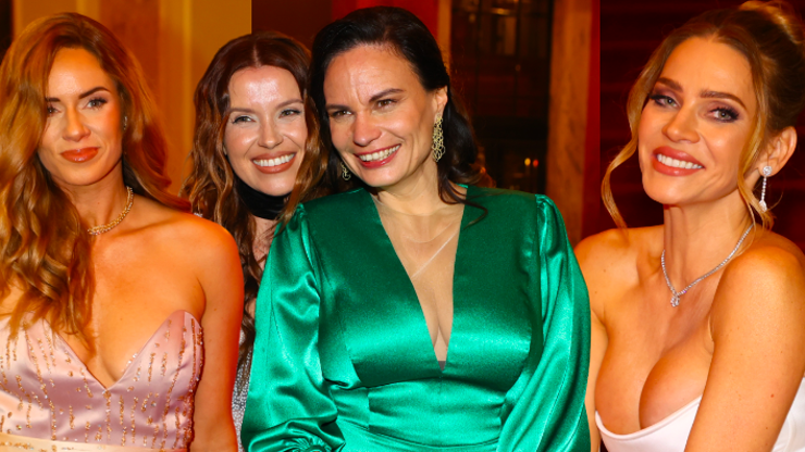 Vražedný dekolt Verešové, hluboký výstřih Moravcové i odhalená Perkausová. Nejodvážnější outfity z plesu