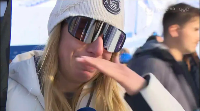 Ester Ledecká neudržela emoce.