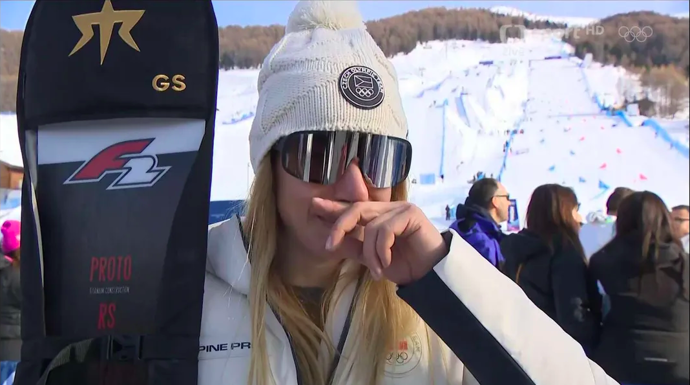 Ester Ledecká patřila mezi favoritky na olympijské zlato v paralelním obřím slalomu. 