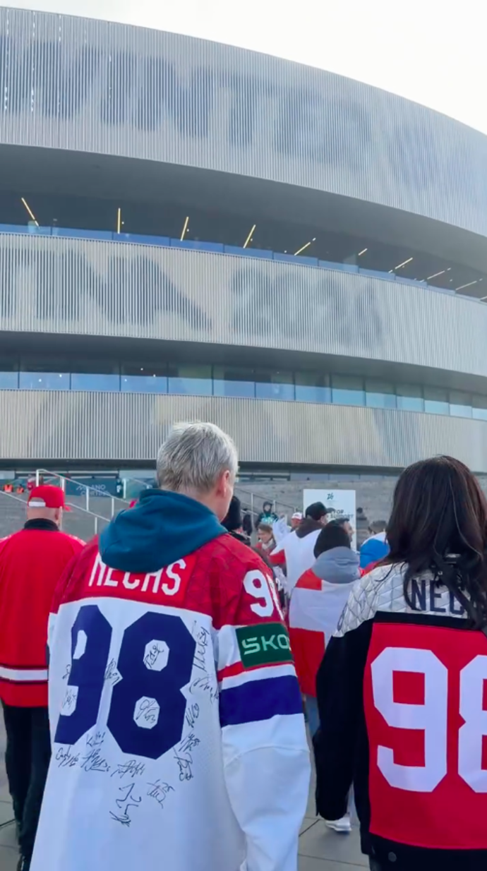 Na zápas vyrazili i rodiče Martina Nečase.