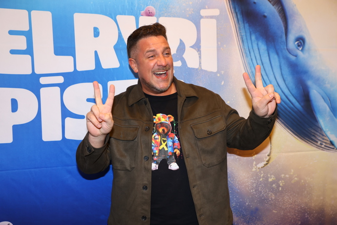 Michal Holán na premiéře animovaného filmu Velrybí píseň.