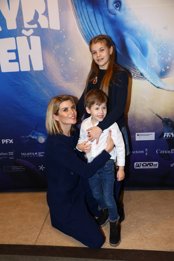 Iveta Lutovská s dcerou Anetou a synem Matyášem.