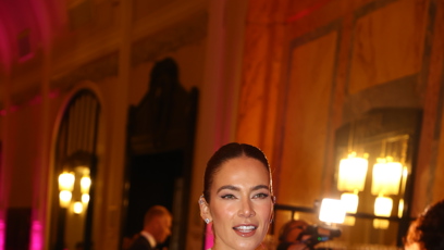 FOTO: Andrea Bezděková vynesla saténové šaty.