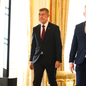 Andrej Babiš na Pražském Hradě.