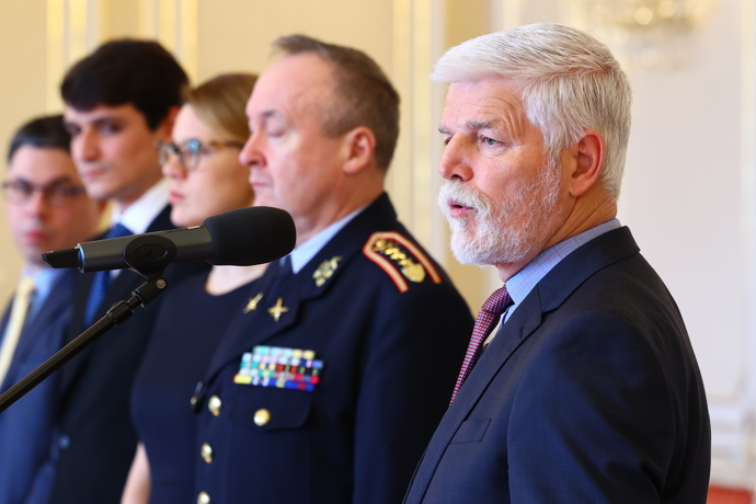 Petr Pavel měl ochraptělý hlas.