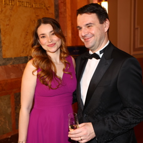 Petr Macinka s manželkou na Česko-Slovenském plese.