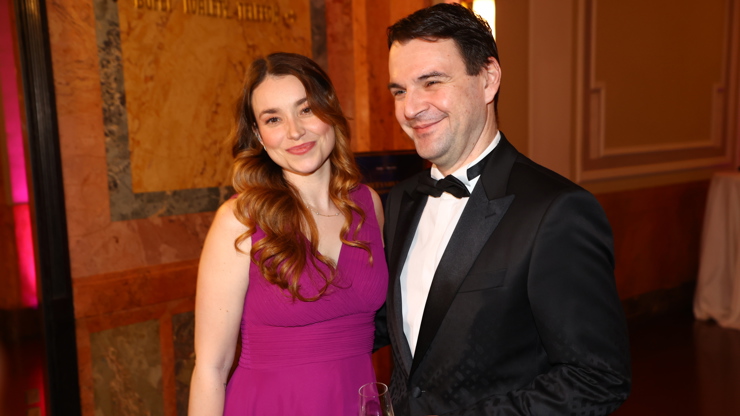 Petr Macinka s manželkou na Česko-Slovenském plese.