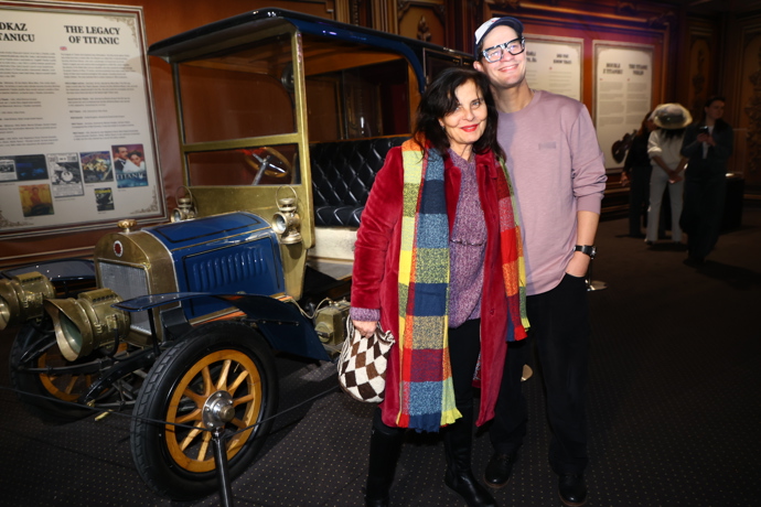 Jana Krausová s Davidem na výstavě Titanicu. 