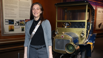 FOTO: Bára Jánová na výstavě Titanicu.