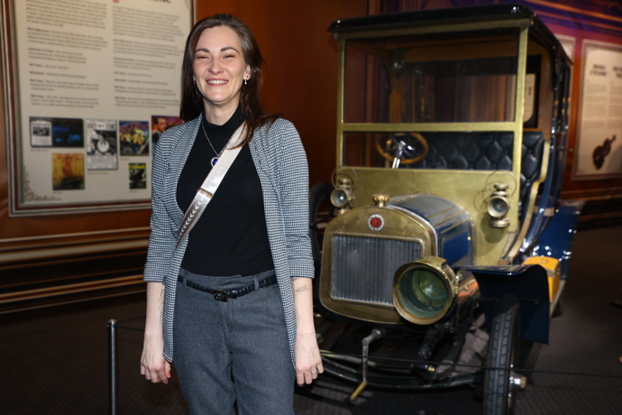 Bára Jánová na výstavě Titanicu. 