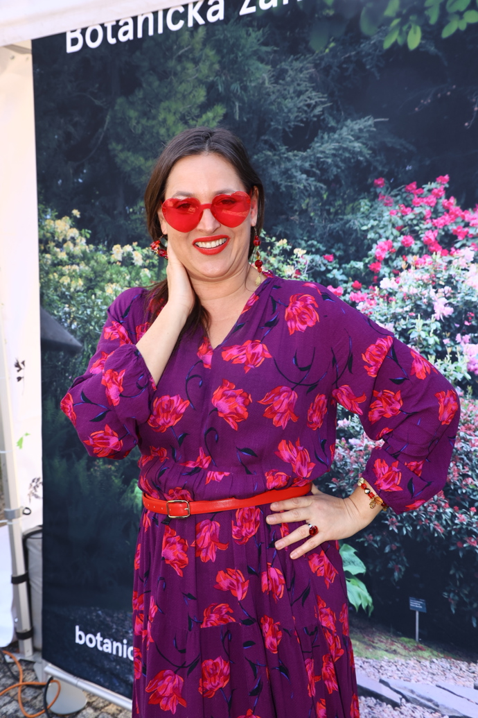 Do botanické zahrady přišla Petra Černocká s dcerou Bárou Vaculíkovou. 