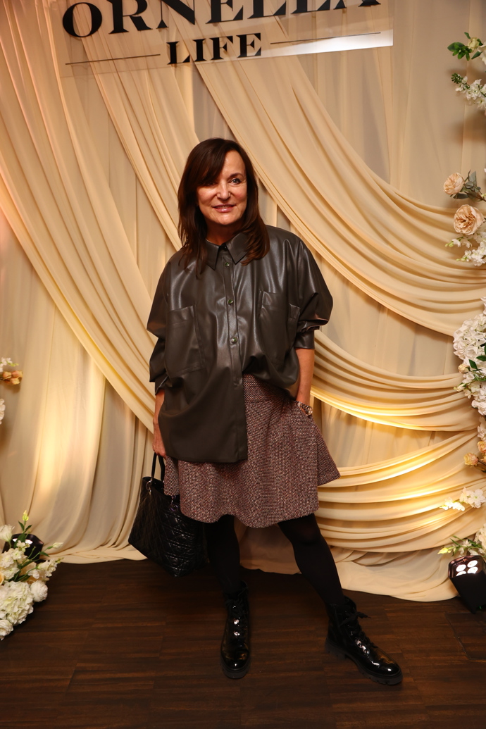 Beata Rajská také ráda vrství pod teplou koženou bundou. 