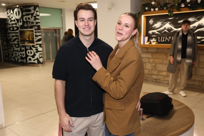 Veronika Sandholzová s partnerem.