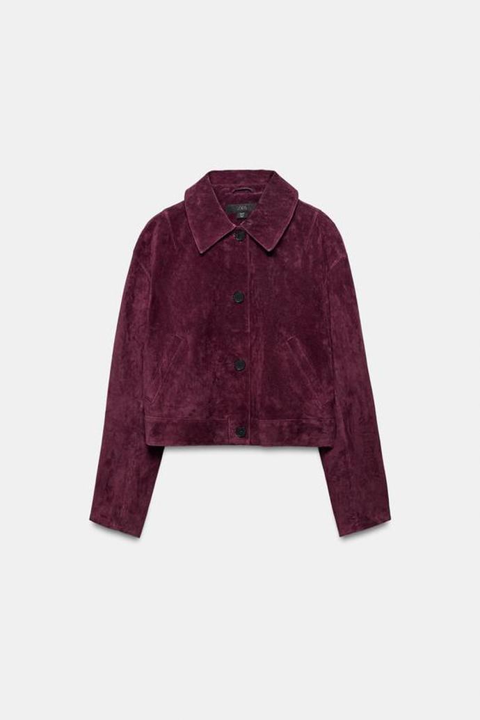 Semišová bunda, Zara, 2 799 Kč