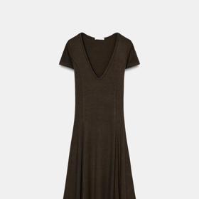 Dlouhé žebrované šaty, Zara, 699 Kč