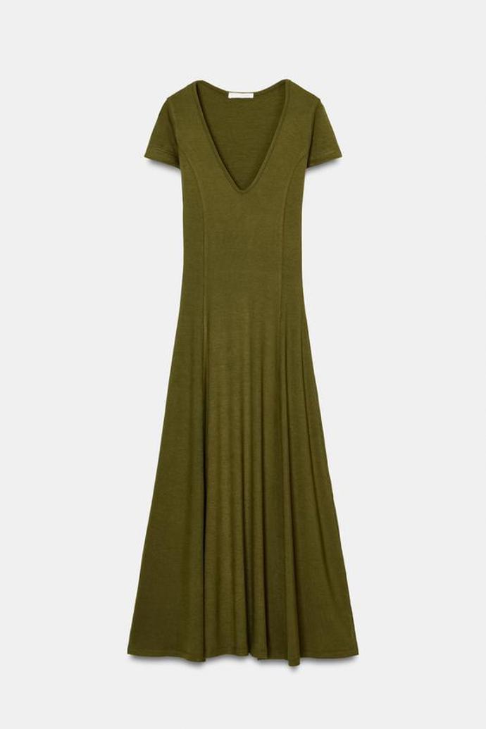 Dlouhé žebrované šaty, Zara, 699 Kč