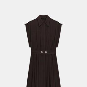 Midi šaty s páskem, Zara, 1199 Kč