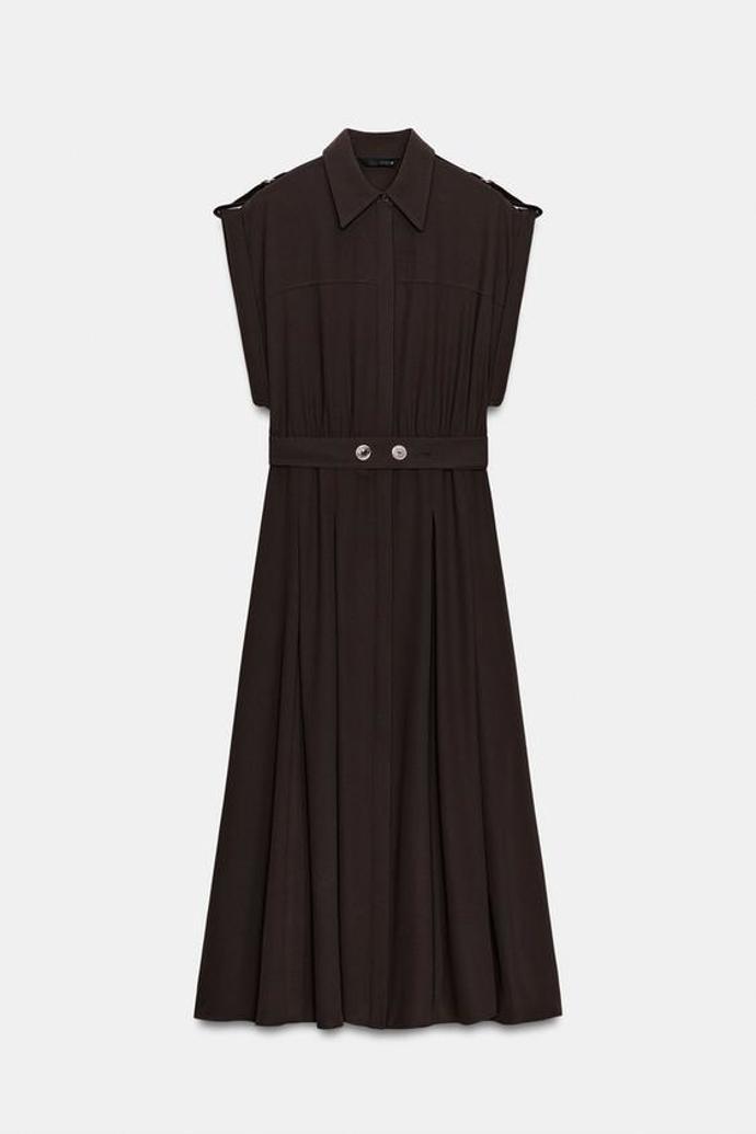 Midi šaty s páskem, Zara, 1199 Kč