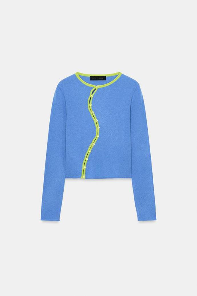 Překřížený úpletový kardigan, Zara, 699 Kč