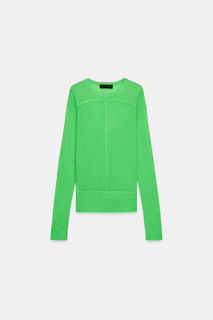 Tenký úpletový svetr z vlny, Zara, 649 Kč