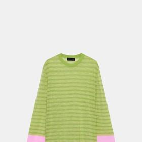 Úpletový svetr s proužky, Zara, 699 Kč